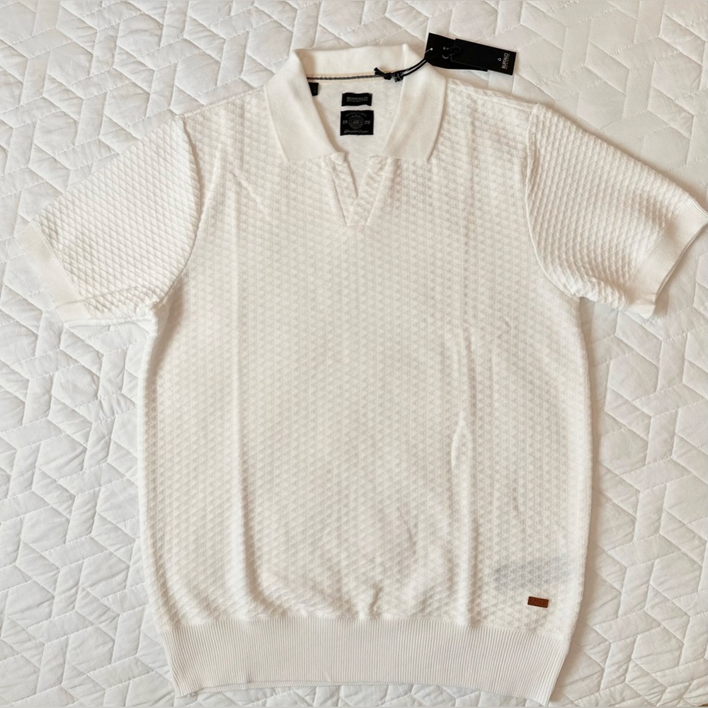 Men’s Buffalo Milk Color Sweater Polo Size L NEW